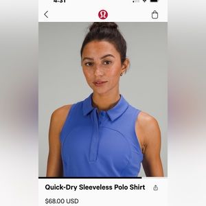 Quick Dry Sleeveless Polo Shirt